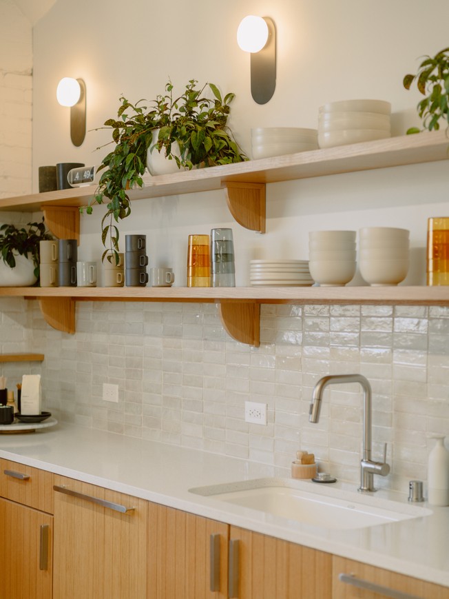 Kitchen wall in Los Angeles office